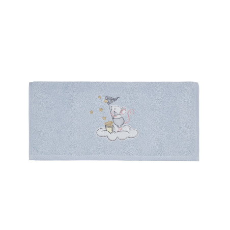 Serviette de table - Mousky Bleu Ciel - Broderie Magda