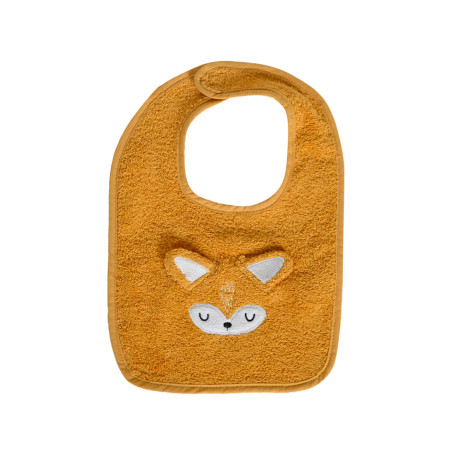 Bavoir brodé Little Foxy Caramel - Broderie Magda